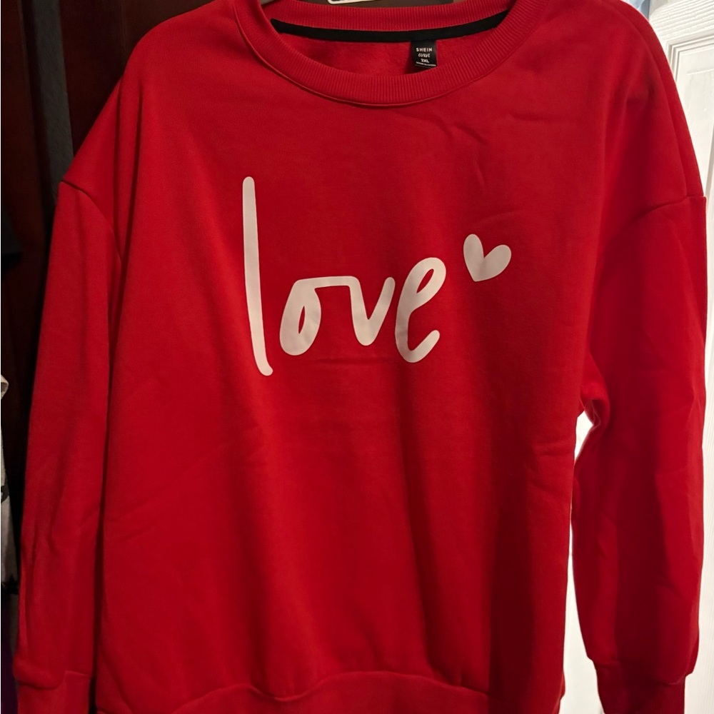 167-  2xl Red “love” Sweatshirt
